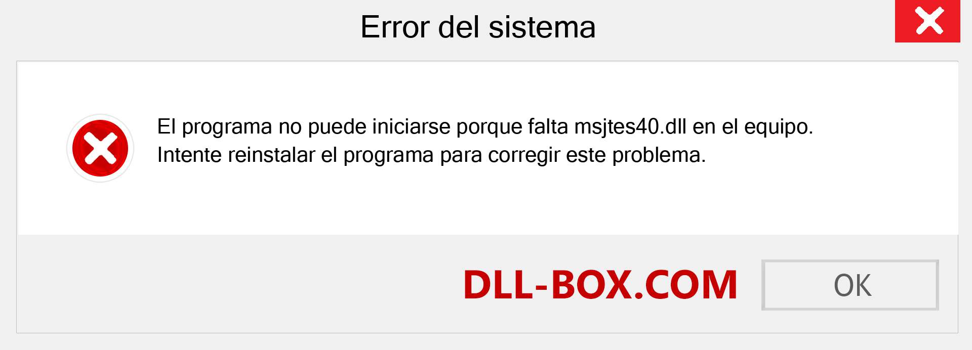 ¿Falta el archivo msjtes40.dll ?. Descargar para Windows 7, 8, 10 - Corregir msjtes40 dll Missing Error en Windows, fotos, imágenes